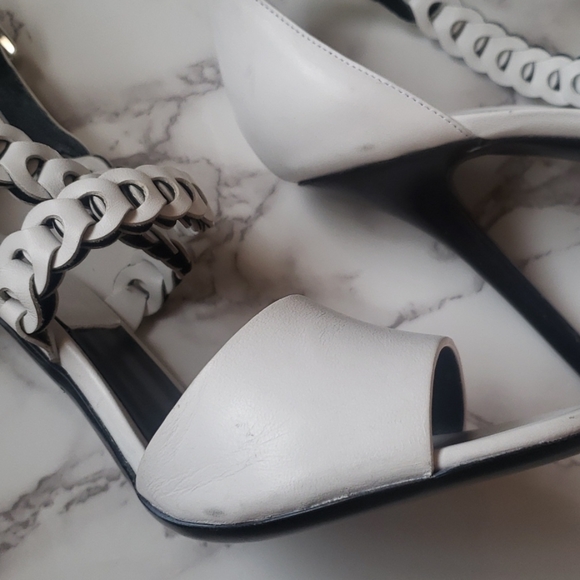 Michael Kors White Crisscross Heels - Picture 5 of 5